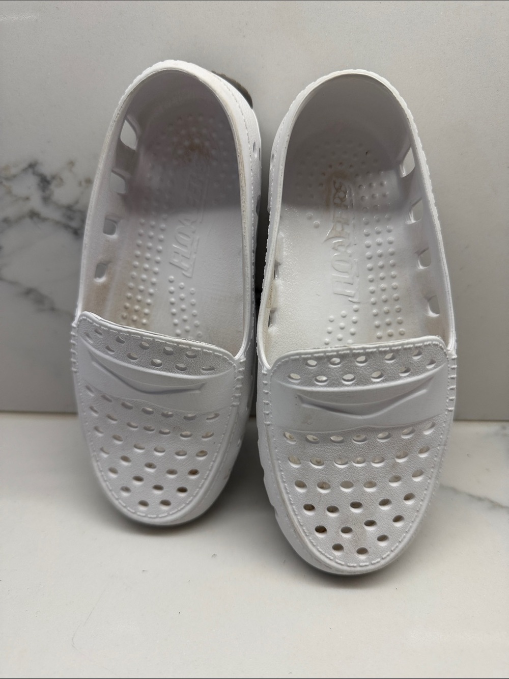 Kids White Water Shoes - Breathable Slip-On